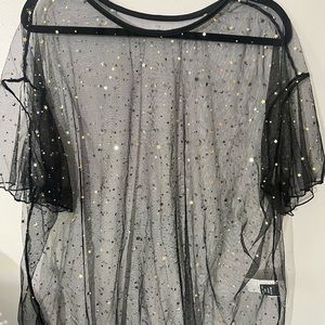 Moon and star mesh tshirt shein